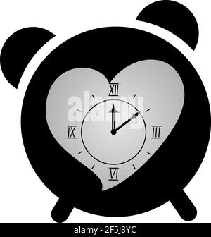 heart clock Stock Vector