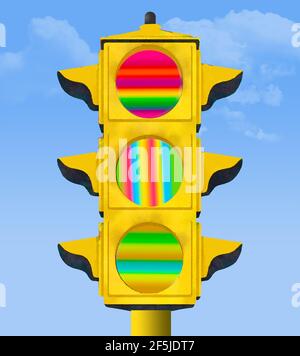 Illustration Light signals Icon Stock Photo - Alamy
