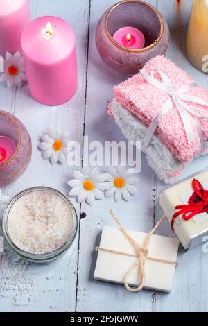 Body and skin care products. Stock Photo