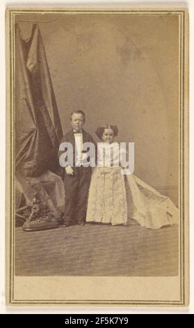 'Commodore' George Washington Morrison Nutt and Minnie Warren. Edward and Henry T. Anthony & Co. (American, founded 1862, merged 1902) Stock Photo