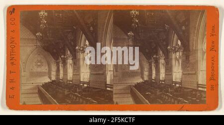 Interior of Reformed Church - 57th St and Lexington Av. New York City. Edward and Henry T. Anthony & Co. (American, founded 1862, merged 1902) Stock Photo