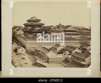 The First View Seen in Peking - Taken from the Anting Gate. Felice Beato (English, born Italy, 1832 - 1909) Stock Photo