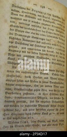 Raisonirendes Journal vom deutschen Theater zu Hamburg (1801) Seite 146. Stock Photo