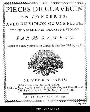 Rameau Pièces de clavecin en concerts. Stock Photo