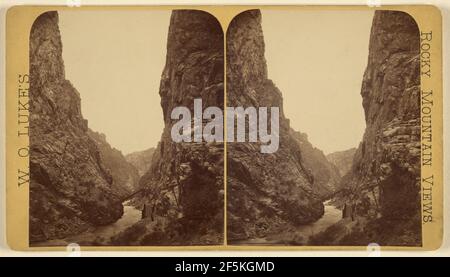 Ravine, Rocky Mountains. Wellington O. Luke (American, active 1879 - 1893) Stock Photo