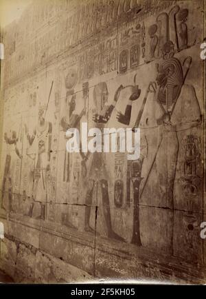 Abydos, Censing of Seti / Abydos, Encensement de Seti. Antonio Beato (English, born Italy, about 1835 - 1906) Stock Photo