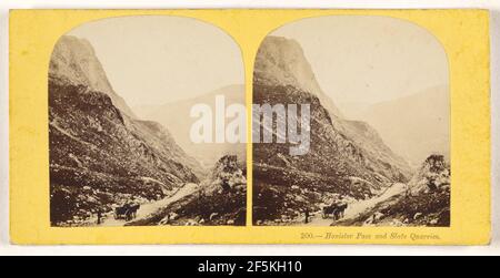 Honister Pass and Slate Quarries.. Unknown maker, British Stock Photo