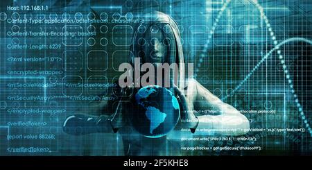 Information Technology as a Global Concept Art Stock Photo