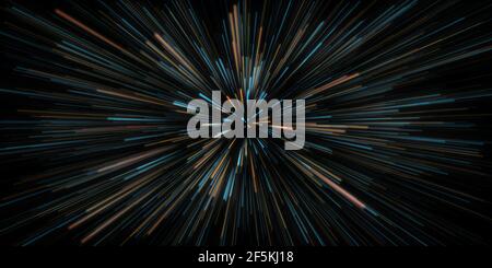 Warp Speed Abstract Background in Space Concept Stock Photo