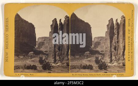 Camp Beauty, Canon de Chelle, walls about 1200 ft. in height.. Timothy H. O'Sullivan (American, about 1840 - 1882) Stock Photo