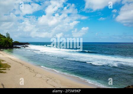 Beach of Gris Gris in the south of Mauritius. Stock Photo