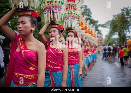 DENPASAR/BALI-JUNE 15 2013: Opening Bali Art festival Stock Photo