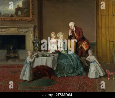 John, Fourteenth Lord Willoughby de Broke, and His Family. Johann Zoffany (German, 1733 - 1810) Stock Photo