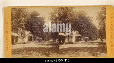 Valley Green Hotel, Wissahickon Creek, Fairmount Park, Philadelphia, Pennsylvania. James Cremer (British, 1821 - 1893) Stock Photo