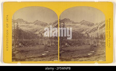 Alpine Lake, in the Cerro Blanco Mountains, Colorado. One of a group of ten lakes at the main head of Ute Creek.... Timothy H. O'Sullivan (American, about 1840 - 1882) Stock Photo