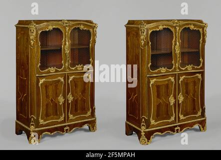 Pair of Cabinets. Bernard II van Risenburgh (French, after 1696 - about 1766, master before 1730) Stock Photo