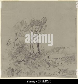 Tree Studies. Josef Wenglein (German, 1845 - 1919) Stock Photo