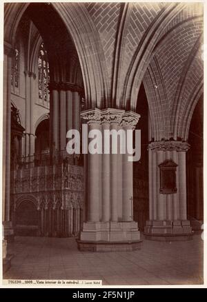 Vista interior de la catedral, Toledo. Juan Laurent (French, 1816 - 1886) Stock Photo