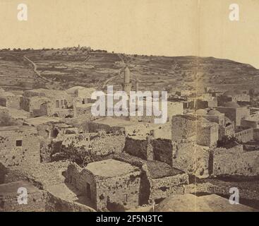 Panorama of Jerusalem. Othon Von Ostheim (Austrian, active about 1850 - early 1860s) Stock Photo