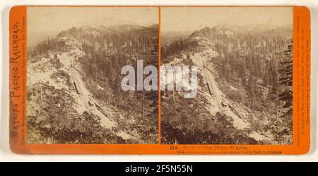 Emigrant Gap Ridge, 84 miles, Old Man Mountain, Castle Peak in distance. Alfred A. Hart (American, 1816 - 1908) Stock Photo