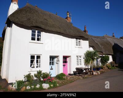 Cottages, Inner Hope, near Salcombe, South Devon. Stock Photo
