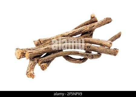 Medicinal Valerian acts as a sedative agent, relaxing the nervous system - Valeriana officinalis Stock Photo