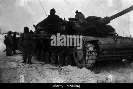 Wehrmacht Heer Sturmgeschütz III StuG III Ausführung / Ausf. F/8 Ostfront - German Army Assault Gun Sturmgeschutz III Mark F8 / Mk. F8 Stock Photo