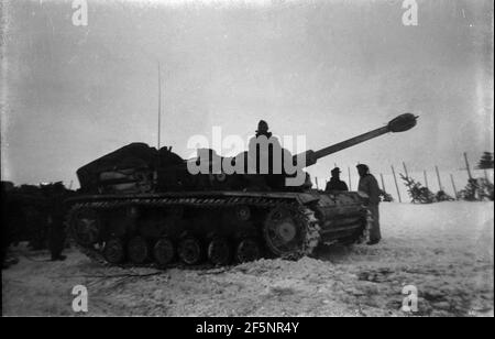 Wehrmacht Heer Sturmgeschütz III StuG III Ausführung / Ausf. F/8 Ostfront - German Army Assault Gun Sturmgeschutz III Mark F8 / Mk. F8 Stock Photo