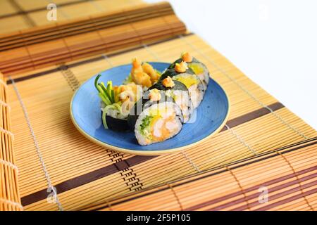 sushi roll served as a traditional Asian dish Stock Photo