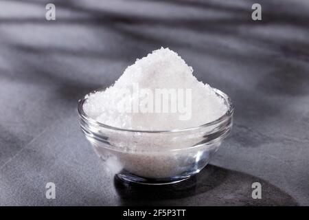 Magnesium chloride chemical component that comes mainly from sea water Stock Photo