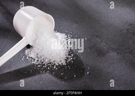 Magnesium chloride chemical component that comes mainly from sea water Stock Photo