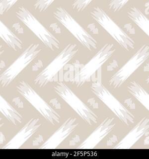 Seamless vector textured pattern with light pink and grey colours. Woven fashion textile soft background. Braiding 3 colour repeat print. Stock Vector