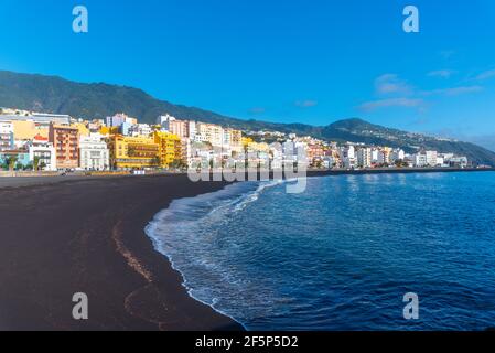 Central beach at Santa Cruz de la Palma, Canary islands, Spain. Stock Photo