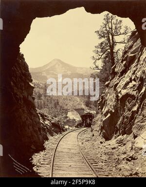 Cameron's Cone from 'Tunnel 4,' Colorado Midland Railway. William Henry Jackson (American, 1843 - 1942) Stock Photo