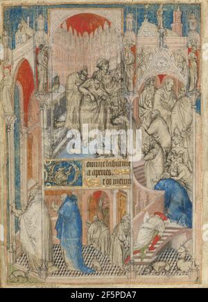 Illumination from the Rohan Book of Hours titled 'The Death before his ...