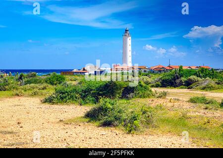 Lighthouse Faro de Punta de Maisí, the easternmost point of Cuba. (Guantanamo) Stock Photo