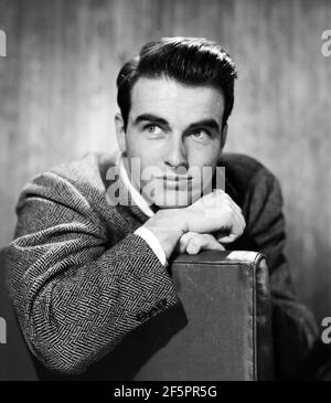 Montgomery Clift. Portrait of the American actor, Edward Montgomery Clift (1920-1966), studio publicity shot, c. 1948 Stock Photo