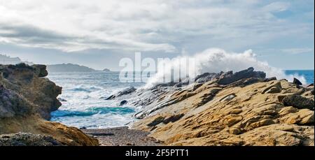 The Slot, Point Lobos State natural Reserve Stock Photo