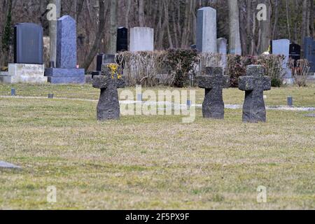 Vienna, Austria. The military cemetery at the Central cemetery  in Vienna Stock Photo
