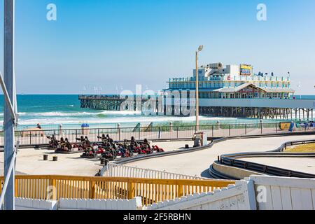 Daytona Beach core tourist entertainment area, Daytona Beach, Florida, USA. Stock Photo