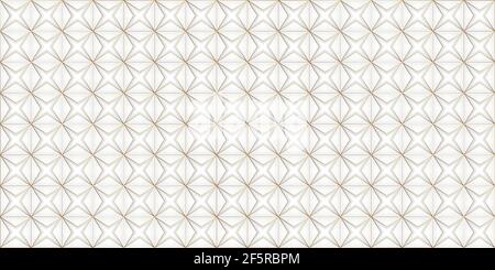 Vector white and gray wallpaper with a golden outline. Origami made of white paper Stock Vector