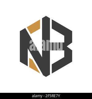 Initial bn letter logo vector template design. Creative abstract letter nb logo design. Linked letter nb logo design. Stock Vector