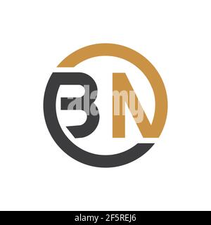 Initial bn letter logo vector template design. Creative abstract letter nb logo design. Linked letter nb logo design. Stock Vector