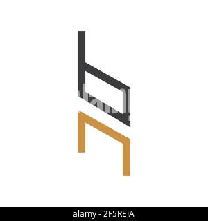 Initial bn letter logo vector template design. Creative abstract letter nb logo design. Linked letter nb logo design. Stock Vector
