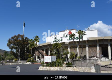 PASADENA, CALIFORNIA - 26 MAR 2021: The Rose Bowl football stadium in Southern California. Stock Photo