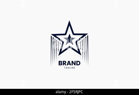 Star Speed Rising Logo Design Template suitable for best brand Stock Vector