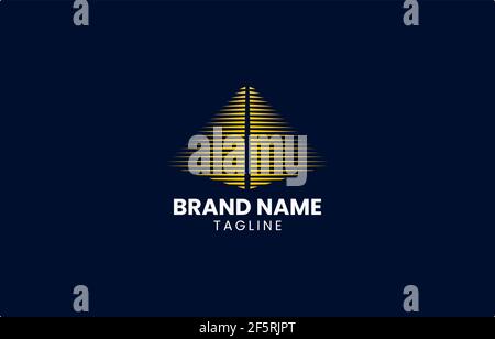 Pyramid Speed Line Logo Design Vector Template suitable for tourism, travel and nature business brand Stock Vector