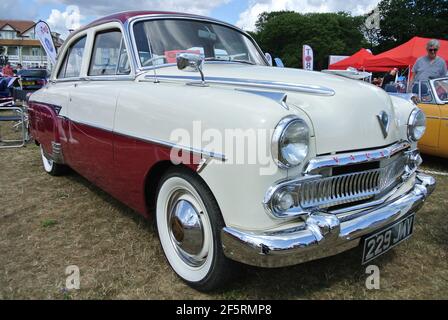 A 1956 Vauxhall Cresta 'E' Type parked up on display at the English Riviera classic car show, Paignton, Devon, England, UK. Stock Photo