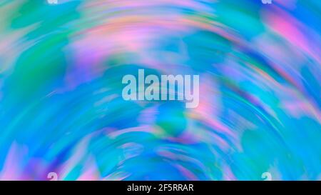 Abstract blue gradient blurred background with rainbow highlights. Design, art Stock Photo