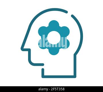 thought process think single isolated icon with outline style black and ...